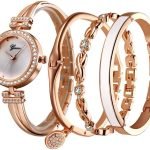 Women Stylish Four-Piece Bangle Analog Quartz Wrist Watch