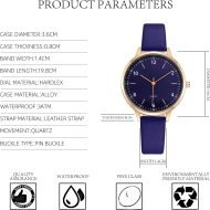 Women Watches Leather Mesh Strap Round Case Analog Fashion Ladies Wrist Watches - Image 5