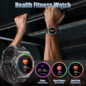 1.52-Inch Touch Screen  Smartwatch with Text and Call for Men and Women(Black) - Image 4