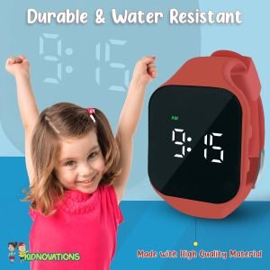 Rechargeable Water-Resistant Digital Watch Time Gift for Kids, Blue - Image 4
