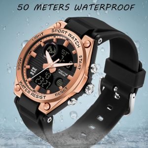 Womens Digital Watch Sport Waterproof Watch Watches LED Backlight Alarm Stopwatch Wrist Watches - Image 4