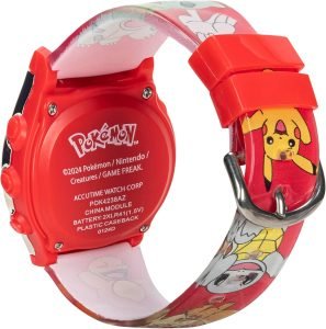 Accutime Kids Pokemon Pikachu Digital LCD Quartz Red Wrist Watch with Red Strap, Cool Inexpensive Gift & Party Favor for Boys, Girls, Adults All Ages (Model: POK4238AZ) - Image 7
