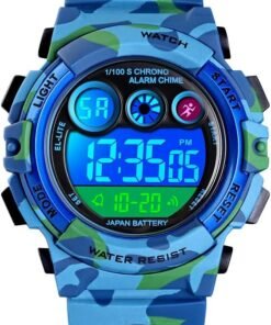 Watch Kids Sports Watch Multi Function Digital Watches Colorful LED Display Waterproof Wristwatches for Children with Band
