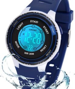 Digital Kids Watch Waterproof 7 Color Lights Time Teaching Watch Easy to Read