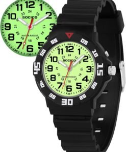 Watch with Light for Waterproof Time Teaching Watch with Soft Band