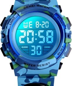 Sports Watch , Boy Waterproof Casual Electronic Quartz 7 Colorful Led Watches