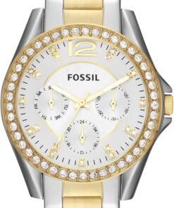 Watch with Crystal and Stainless Steel Bracelet Band